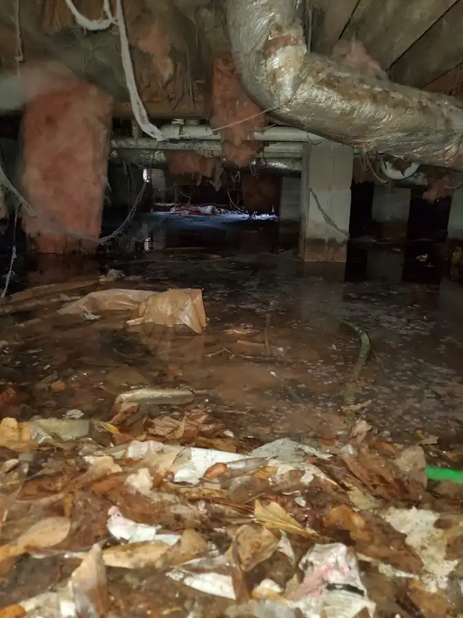 Crawl space flood assessment for Commercial Water Damage Restoration in Cornwall