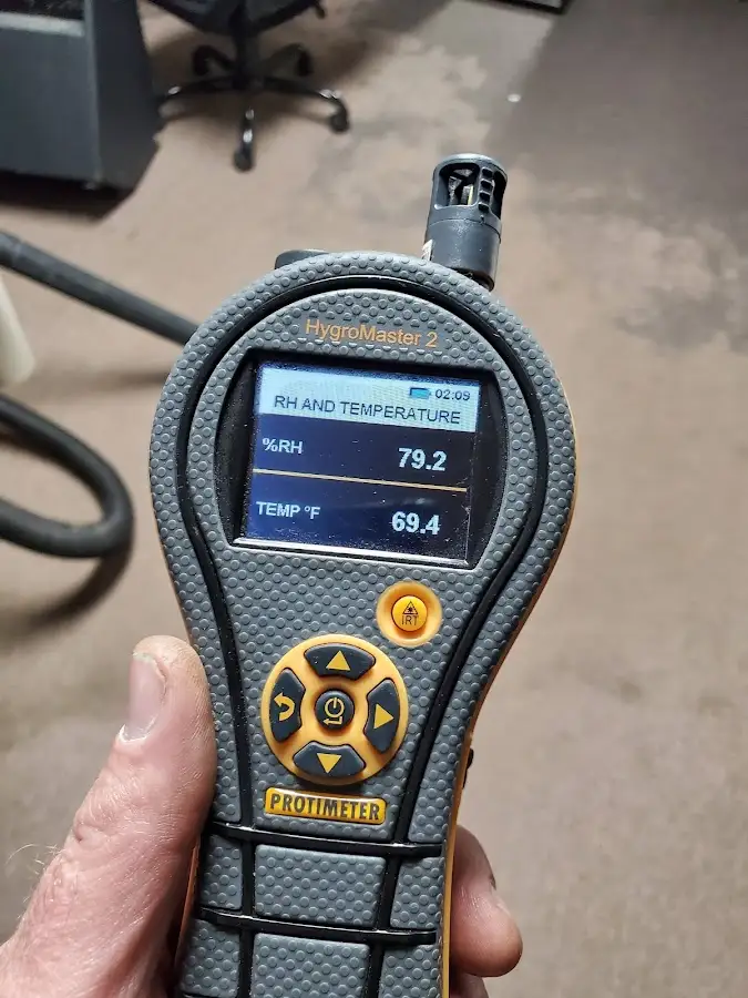 Moisture meter humidity assessment for Fire & Smoke Damage Restoration in Cornwall